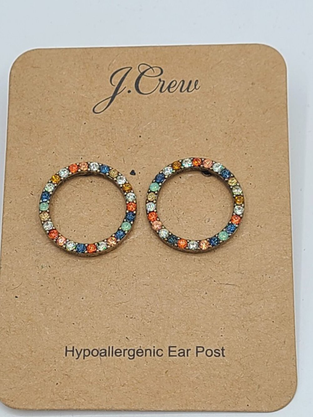 J Crew Multi Color Wreath Earrings NWT
